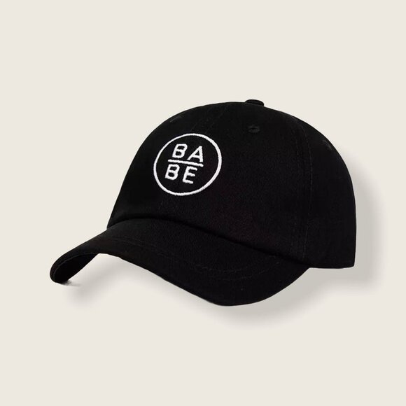 Babe Hat, Mom Gift, Kid's Black Twill Baseball Hat, 20" circumference - Picture 1 of 4